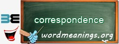 WordMeaning blackboard for correspondence